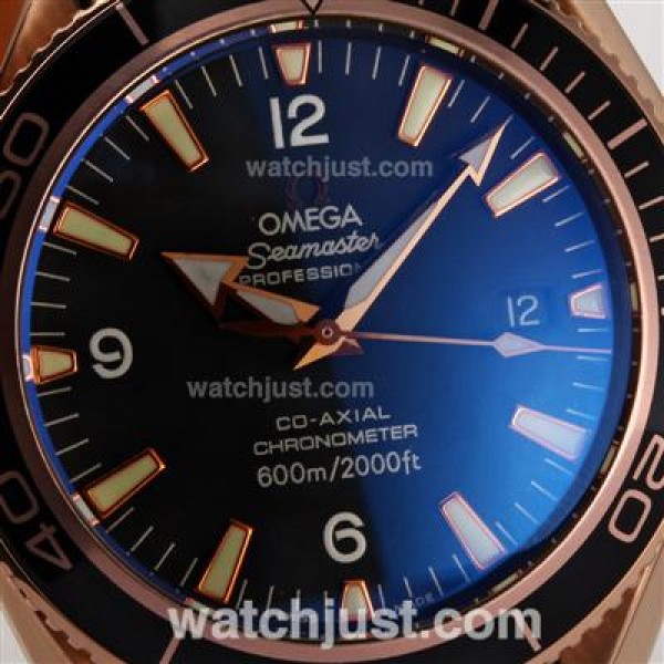 Quality UK Sale Omega Seamaster Automatic Replica Watches With Black Dials For Men