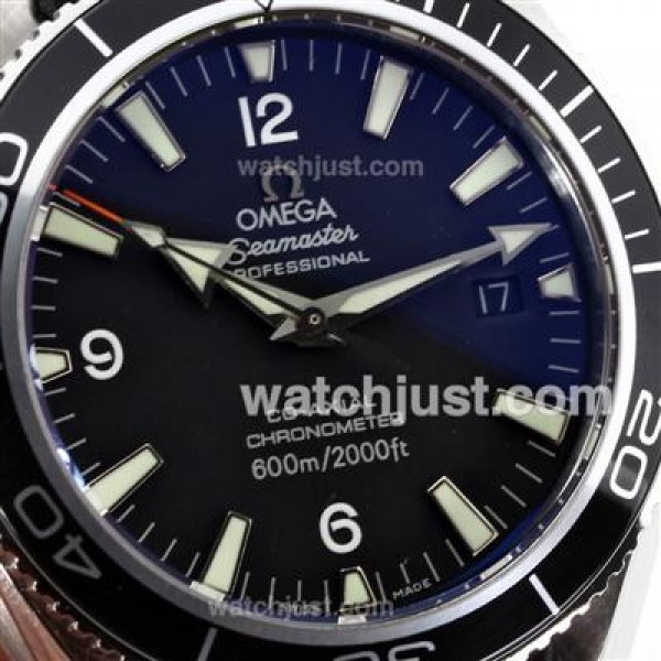 Waterproof UK Sale Omega Seamaster Automatic Replica Watch With Black Dial For Men