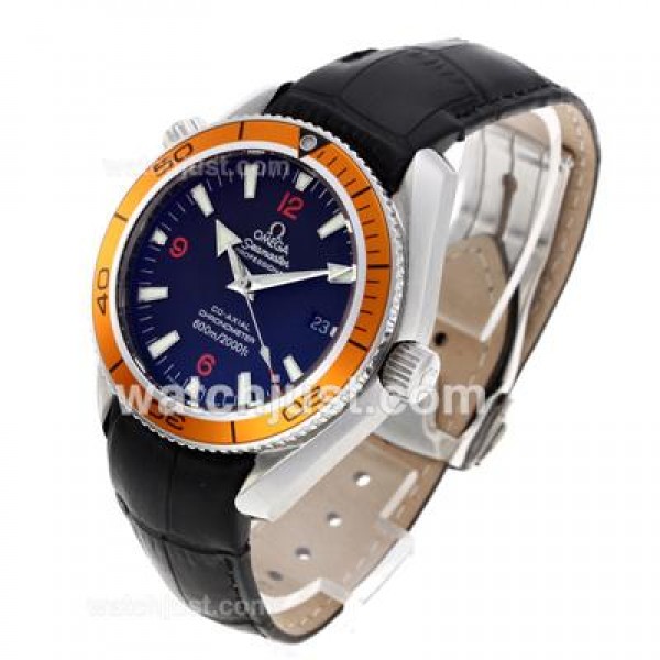 Perfect UK Sale Omega Seamaster Automatic Replica Watch With Black Dial For Men