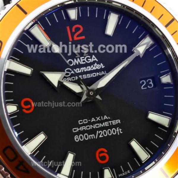 Perfect UK Sale Omega Seamaster Automatic Replica Watch With Black Dial For Men