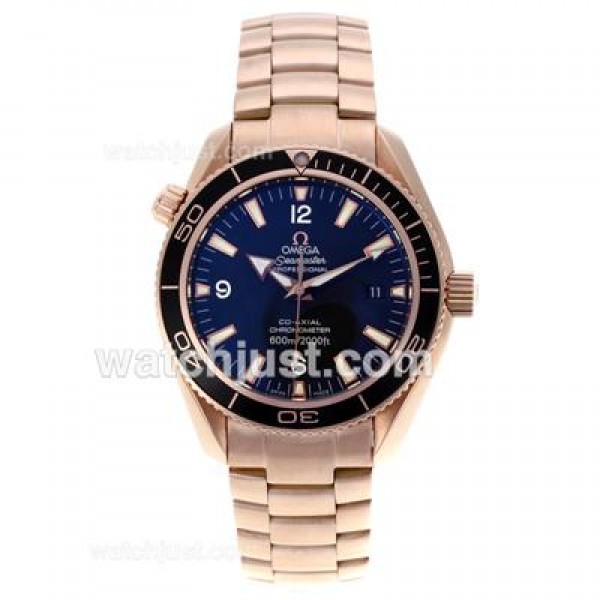 Swiss UK Sale Omega Seamaster Automatic Fake Watches With Black Dials For Men