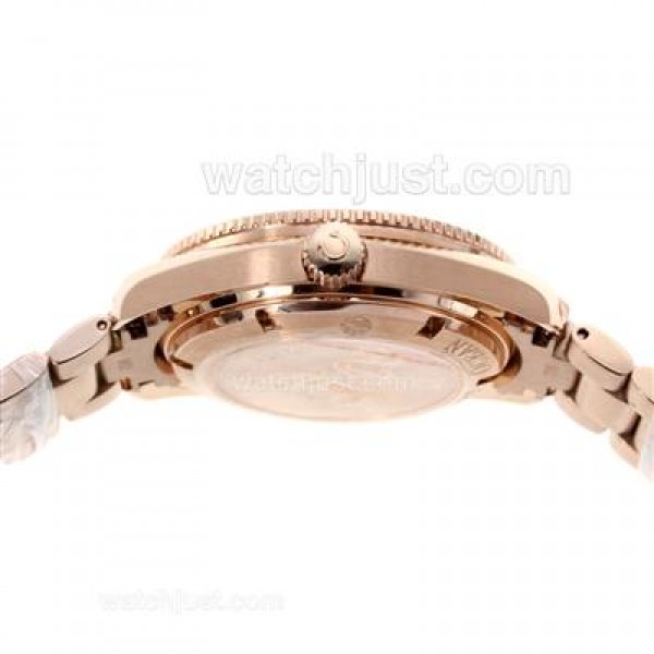 Swiss UK Sale Omega Seamaster Automatic Fake Watches With Black Dials For Men
