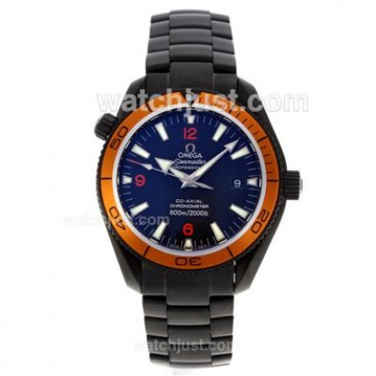 Perfect UK Sale Omega Seamaster Automatic Fake Watch With Black Dial For Men