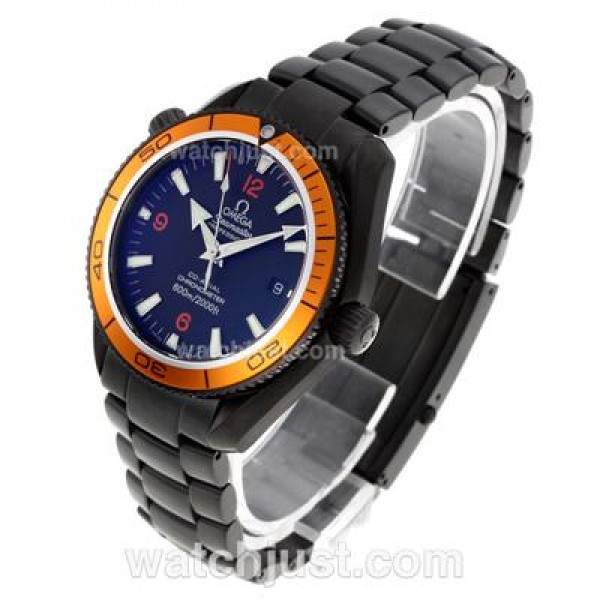 Perfect UK Sale Omega Seamaster Automatic Fake Watch With Black Dial For Men