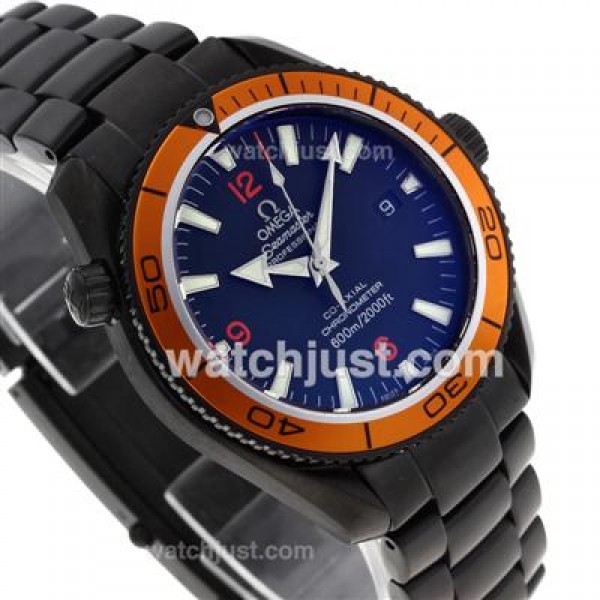 Perfect UK Sale Omega Seamaster Automatic Fake Watch With Black Dial For Men