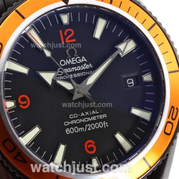 Perfect UK Sale Omega Seamaster Automatic Fake Watch With Black Dial For Men