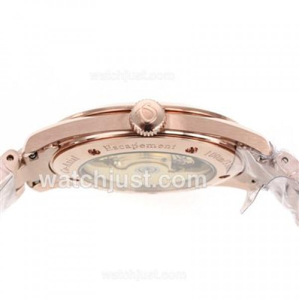 Swiss UK Omega Constellation Automatic Fake Watches With Black Dials For Men