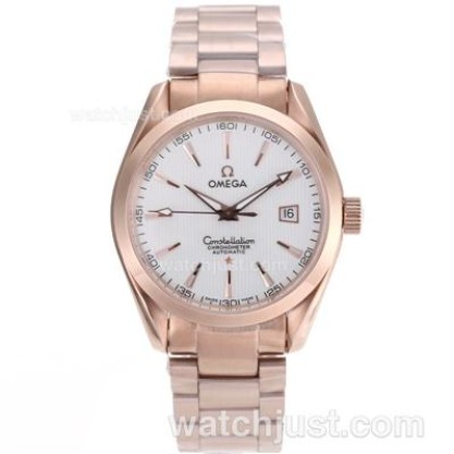 Quality UK Omega Constellation Automatic Fake Watch With White Dial For Men