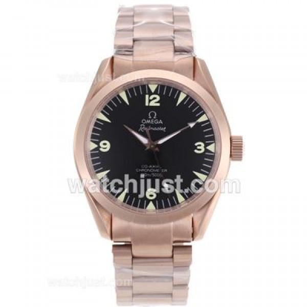 Cheap UK Sale Omega Railmaster Automatic Replica Watches With Black Dials For Men