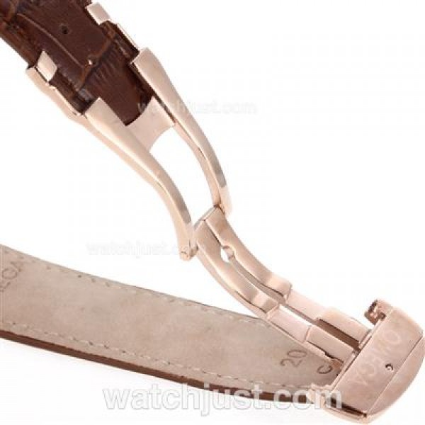 Best UK Omega Constellation Automatic Fake Watches With Brown Dials For Men