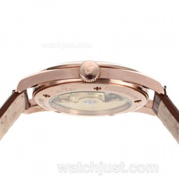 Best UK Omega Constellation Automatic Fake Watches With Brown Dials For Men