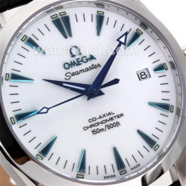 Waterproof UK Sale Omega Seamaster Automatic Fake Watch With White Dial For Men