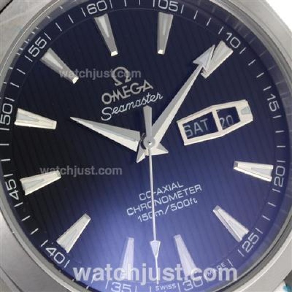 Practical UK Sale Omega Seamaster Automatic Fake Watch With Blue Dial For Men