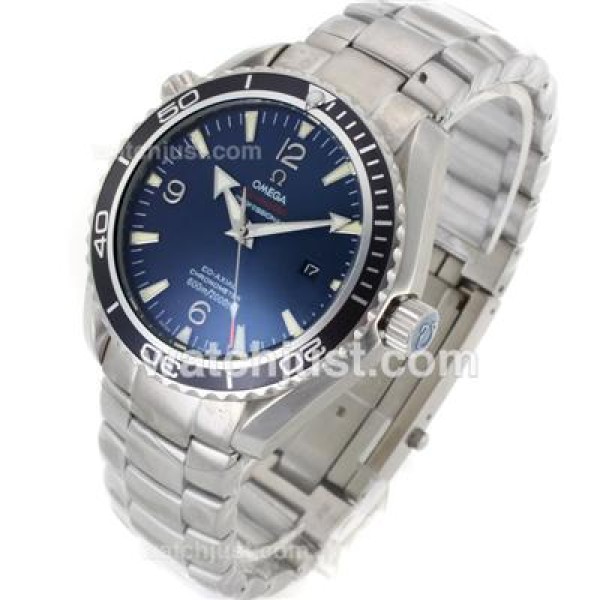 Quality UK Sale Omega Seamaster Automatic Replica Watch With Blue Dial For Men
