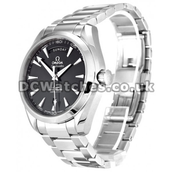 High Quality UK Sale Omega Aqua Terra 150M Automatic Replica Watch With Black Dial For Men