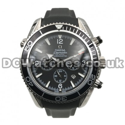 Best UK Sale Omega Planet Ocean Automatic Fake Watch With Black Dial For Men