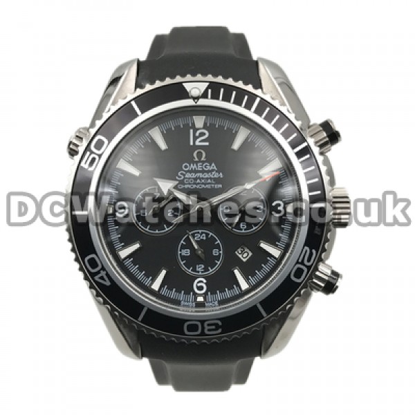 Best UK Sale Omega Planet Ocean Automatic Fake Watch With Black Dial For Men