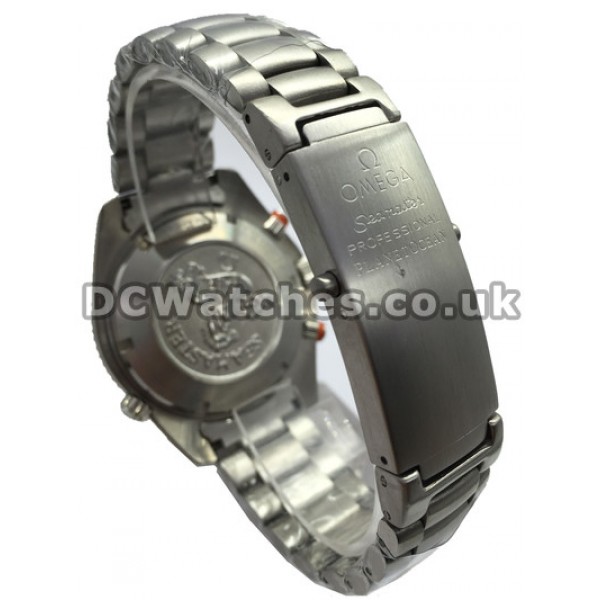 Cheap UK Sale Omega Planet Ocean Quartz Fake Watch With Black Dial For Men