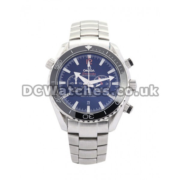 Best UK Sale Omega Seamaster Automatic Fake Watch With Blue Dial For Men