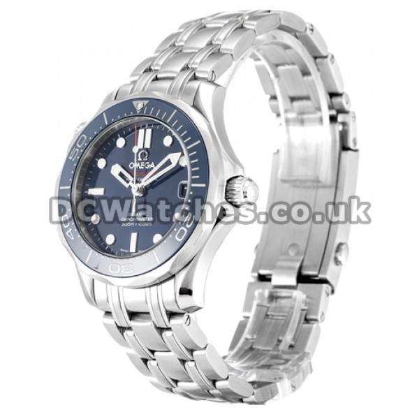 High Quality UK Sale Omega Seamaster Automatic Replica Watches With Blue Dial For Men