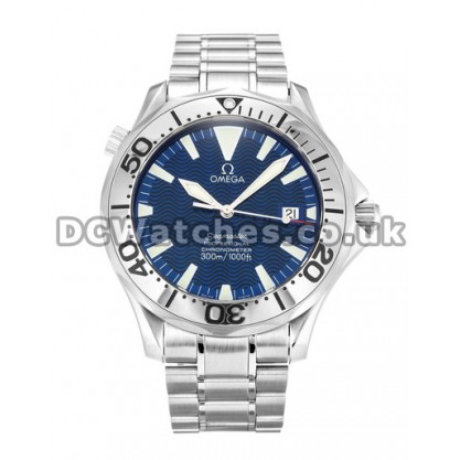 Top UK Sale Omega Seamaster Automatic Fake Watch With Blue Dial For Men