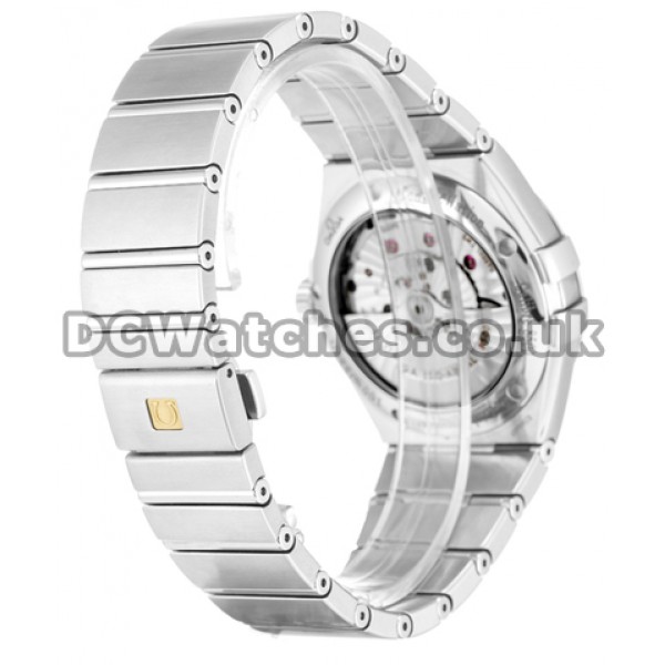 Best UK Omega Constellation Automatic Replica Watch With Silver Dial For Men