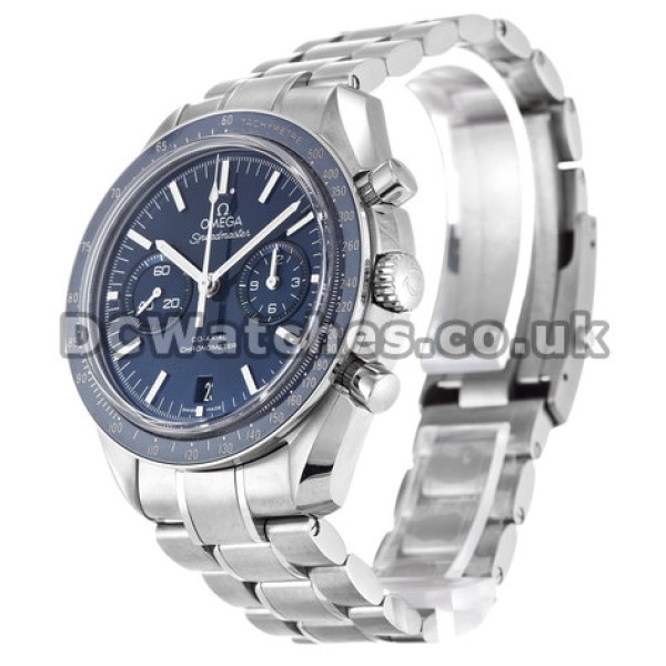 Perfect UK Sale Omega Speedmaster Quartz Replica Watch With Blue Dial For Men