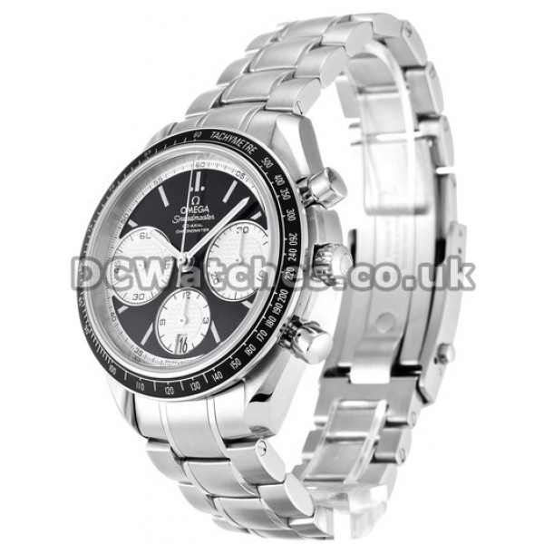 Best UK Sale Omega Speedmaster Racing Quartz Replica Watch With Black Dial For Men