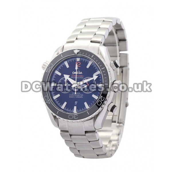 Cheap UK Sale Omega Seamaster Quartz Fake Watch With Blue Dial For Men