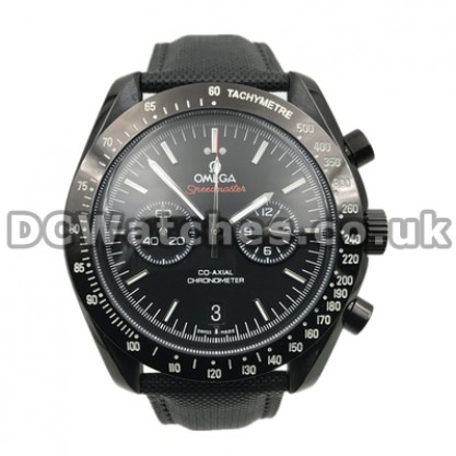Cheap UK Sale Omega Speedmaster Quartz Fake Watch With Black Dial For Men