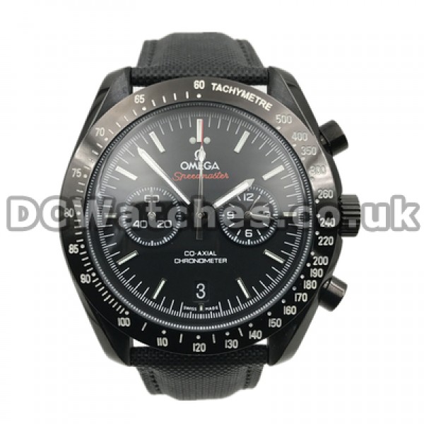 Cheap UK Sale Omega Speedmaster Quartz Fake Watch With Black Dial For Men