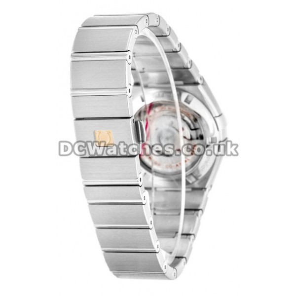 Perfect UK Sale Omega Constellation Quartz Fake Watch With White Mother Of Pearl Dial For Women