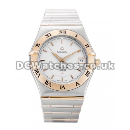 Best UK Sale Omega Constellation Automatic Fake Watch With White Dial For Women