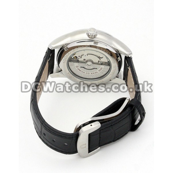 Best UK Sale Omega De Ville Hour Vision Automatic Replica Watch With Black Dial For Men