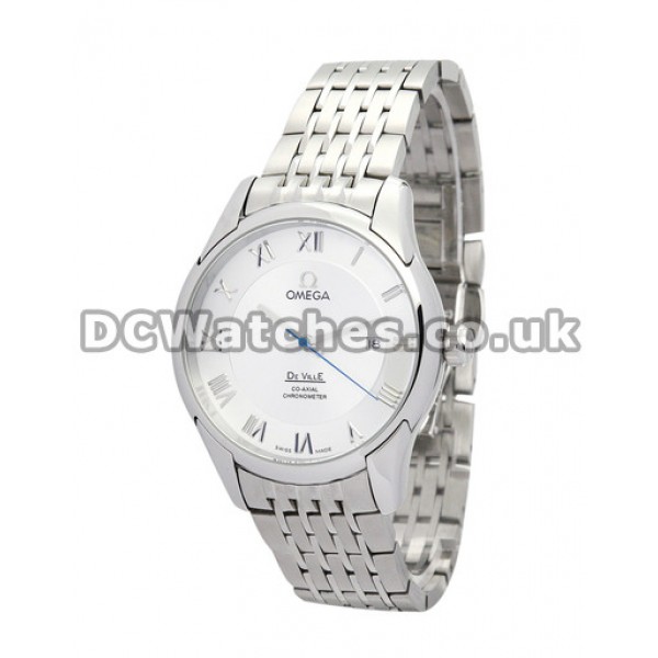 Best UK Sale Omega De Ville Hour Vision Automatic Replica Watch With Silver Dial For Men