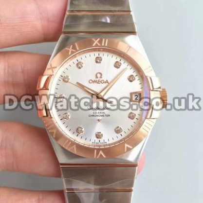 Quality UK Sale Omega Constellation Automatic Fake Watch With White Dial For Women