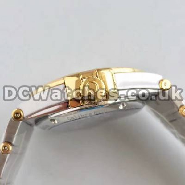 Best UK Omega Constellation Automatic Fake Watches With Champagne Dials For Women