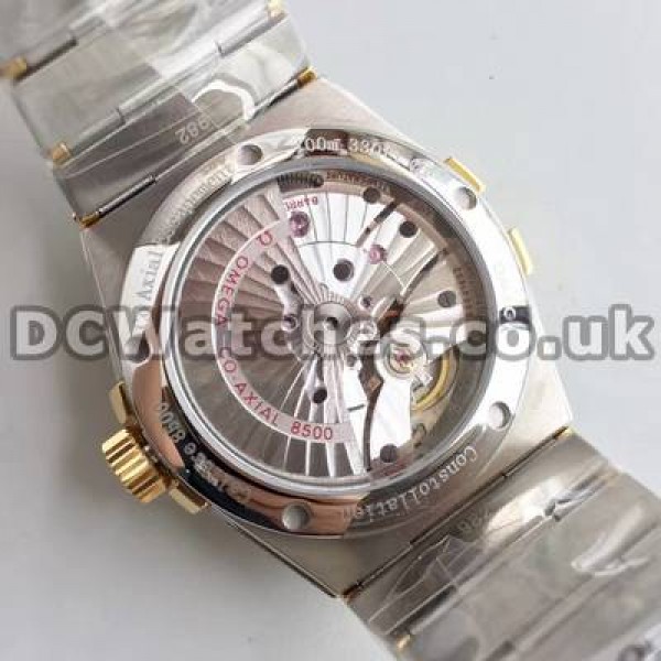 Best UK Omega Constellation Automatic Fake Watches With Champagne Dials For Women