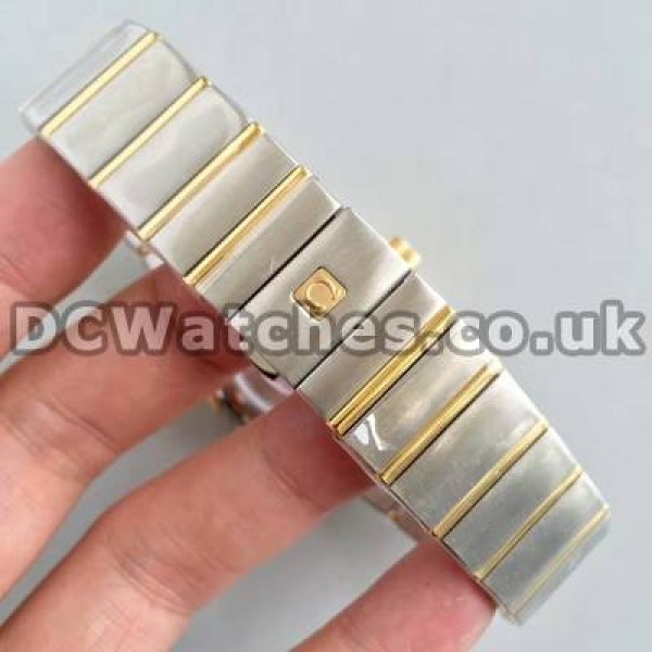 Best UK Omega Constellation Automatic Fake Watches With Champagne Dials For Women