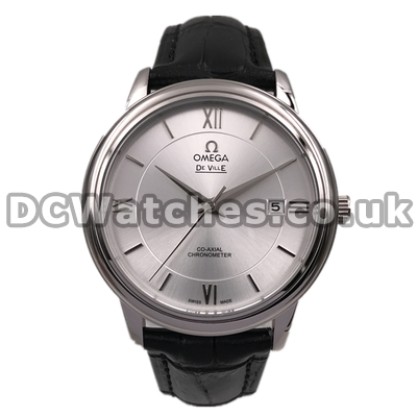 Cheap UK Sale Omega De Ville Automatic Fake Watch With Silvery Dial For Men