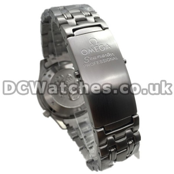 Quality UK Sale Omega Seamaster Automatic Fake Watch With Black Dial For Men