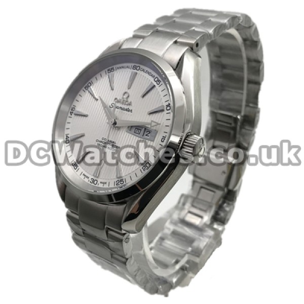 Waterproof UK Sale Omega Aqua Terra Automatic Replica Watch With White Dial For Men