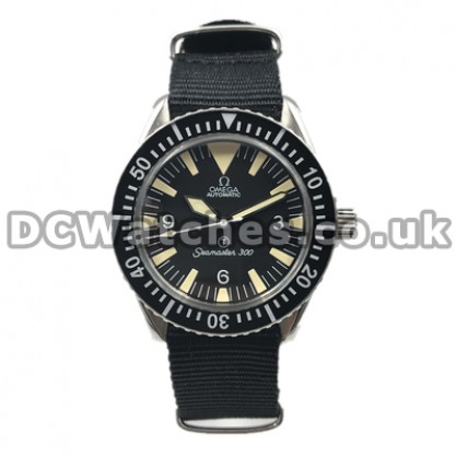 Top UK Sale Omega Seamaster Automatic Replica Watch With Black Dial For Men