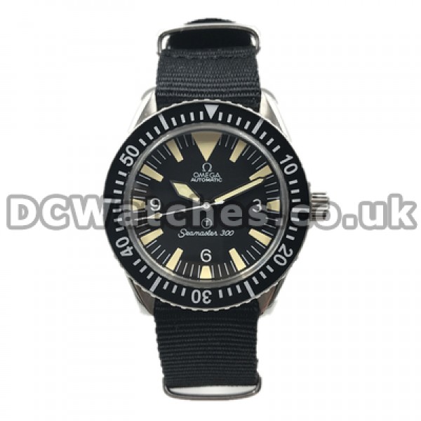 Top UK Sale Omega Seamaster Automatic Replica Watches With Black Dials For Men