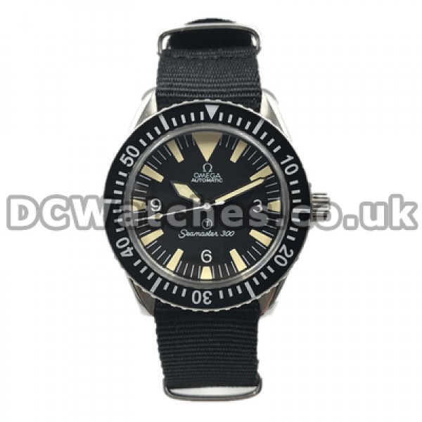 Top UK Sale Omega Seamaster Automatic Replica Watch With Black Dial For Men