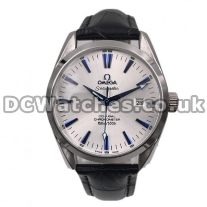 Best UK Sale Omega Seamaster Automatic Replica Watch With White Dial For Men