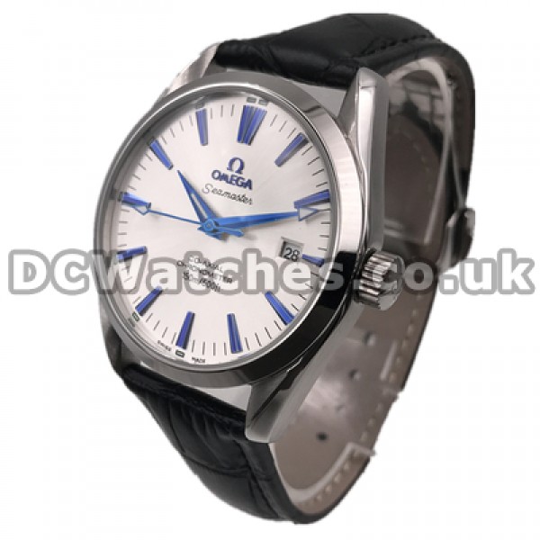 Best UK Sale Omega Seamaster Automatic Replica Watch With White Dial For Men