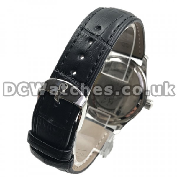 Practical UK Sale Omega De Ville Quartz Replica Watch With Black Dial For Men