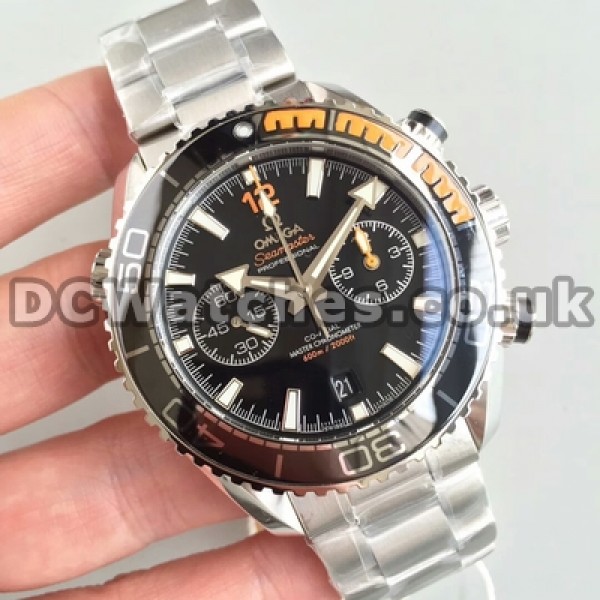 Cheap UK Sale Omega Planet Ocean Automatic Replica Watches With Black Dials For Men