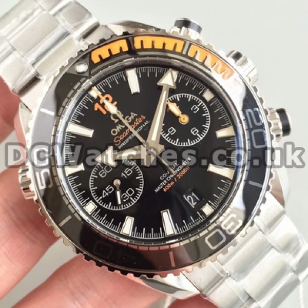 Cheap UK Sale Omega Planet Ocean Automatic Replica Watches With Black Dials For Men